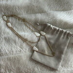 Kendra Scott Gold and White Necklace